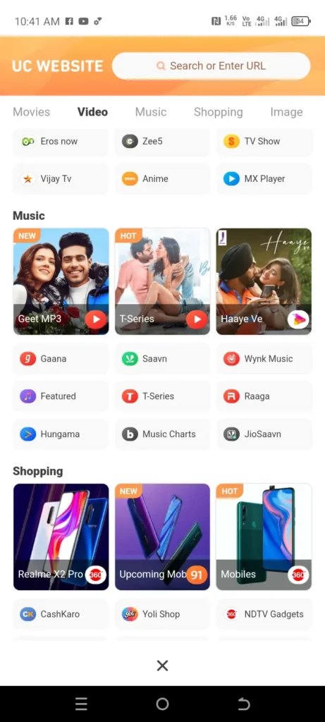 UC Browser App Screenshots